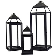 Farol cuadrado metal negro 1-3 cm26,5x26,5h75