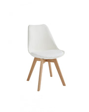 4x Sedia nórdico Carlotta bianca STS