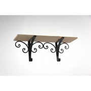 Estante de metal con top de madera 46 x 13 x 17 H CM