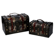 Caja madera negra rectangular 1-2 cm29x19h19