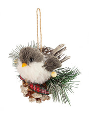 Pendaglio Scot Uccellino Grigio C 12x