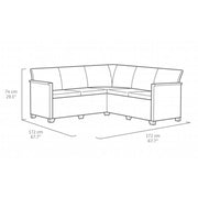 Conjunto Emma Corner grafito con cojines