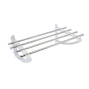 Elegante estante de baño de aluminio blanco 50 x 29.5 x 20 cm