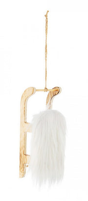 Pendaglio Trentino Slitta Bianco S 6x