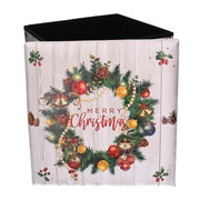 Puff ecopelle guirnalda quadro cm38x38h38