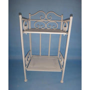 Nuevo estante metálico estrecho jessica 2 pisos blanco cepillo cm25x23h48