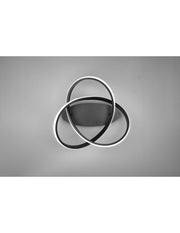 Lampada Spirale Soffitto Course Nera Led Dimmer 18w Ø45 cm Trio Lighting