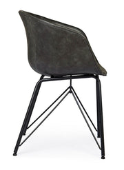Silla Warhol vintage ecopiel antracita