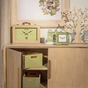 Reloj de mesa de madera 36 x 25 cm