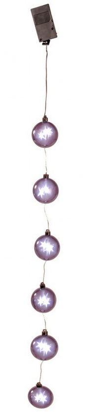 Collar de 6 Esferas con Luces C-18, Color Negro