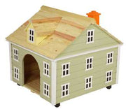 Cama para perro maxi shabby chic desmontada wk-0956 cm. 80 x 88 h 45-83