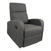 Silla reclinable manual en tela gris 77 x 93 x 106 H