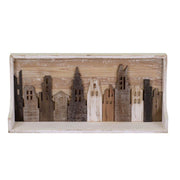 Estante shabby con casas cm 82 x 20 x 38 h