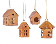 Conjunto de 4 Colgantes de Casa Rústica Lorelie en Ruggine