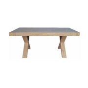 Mesa con tapa abatible de olmo 2 extensiones laterales 180 - 280x100xh.75 cm