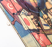 Estampa sobre madera con lienzo multicolor 60x100 cm