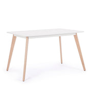 Mesa de madera blanca Michelangelo 120 x 80 cm