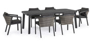 Conjunto mesa cordova antracita + 6 sillas