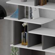 Librería de diseño Apollon en blanco antracita