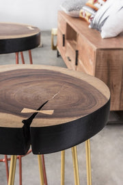 Taburete de bar de madera dorada estilo Atmosphere