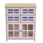 Cajonera Naomi 2 puertas y 4 cajones natural rectangular cm60x30xh72