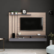 Mueble TV nogal detalles antracita 157x21xh.120 cm