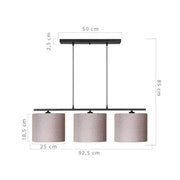 Lámpara colgante Medusa ASZ1532 con pantalla de tela beige