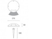 Luz de paso 1W Led 4000K linea superior grafito