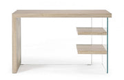Escritorio bilbao de madera y vidrio templado 120x50x76h cm