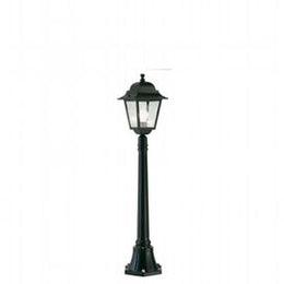 Lámpara de pie de aluminio fundido con difusores de vidrio transparente - Altura máxima 210mm negro