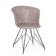 Silla vintage Loft negro beige 56 x 54 x 76 cm