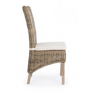 Silla de exterior en caoba Luzia 48x59x h104 cm