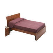 Cama doble para dormitorio en color nogal antiguo cm 200x171xH 98