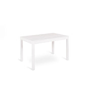 Mesa extensible en melamina blanca 130/210x80x76h cm