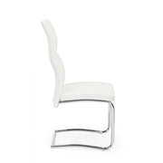 Silla de diseño en ecopiel blanca THELMA 44x58x h104 cm