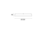 Plafón led 28W 4000K línea electra grafito