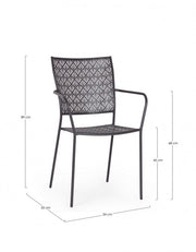 4x Sedia C-Br Lizette Antracita