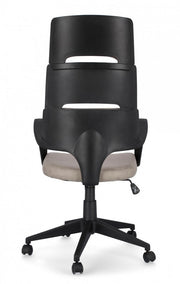 Silla de oficina ejecutiva moderna Bart en tela gris