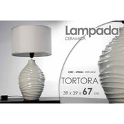 Lámpara de mesa de tortora Lumen de cerámica 39 x 39 x 67 H CM
