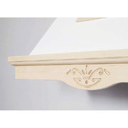 Campana de cocina TOSCA blanca rústica con chimenea acabados en madera color cuerda 120 cm