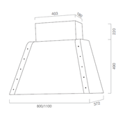 Campana extractora DAYTONA en acero inoxidable plateado 110 cm