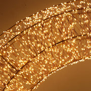 Guirnalda 900 led metal blanco cálido luz cm ø38h6,5