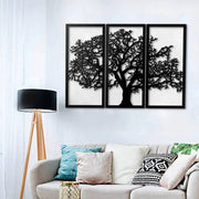 Decoración de pared de árbol negro moderno