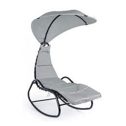 Mecedora chaise longue de exterior antracita Baffin
