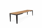 Mesa extensible roble negro 80 cm x 130- 290 cm H. 76 cm