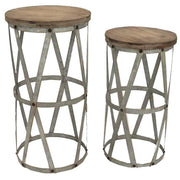 Mesa de centro redonda de madera cmø38.5h72.5