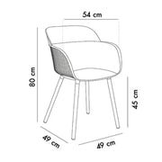 Butaca Shell-P en gris cemento