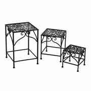 Columna metalica negra jessica 1-3 cm30x30h43 baja cuadrada