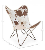 Sillón de metal marrón búfalo