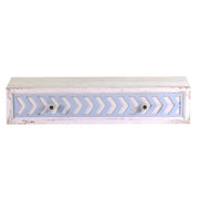 Estantería de madera Chipre con cajón shabby 21 x 80 x h 16,5 cm